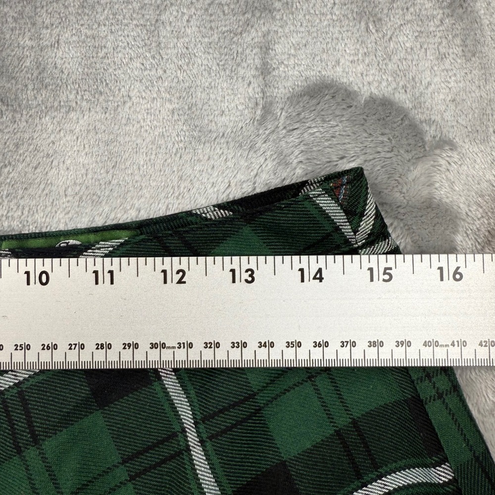 Royal Bones Y2K Daang Goodman Green Plaid Mini Skirt Punk Goth Skater Womens M - Picture 5 of 16